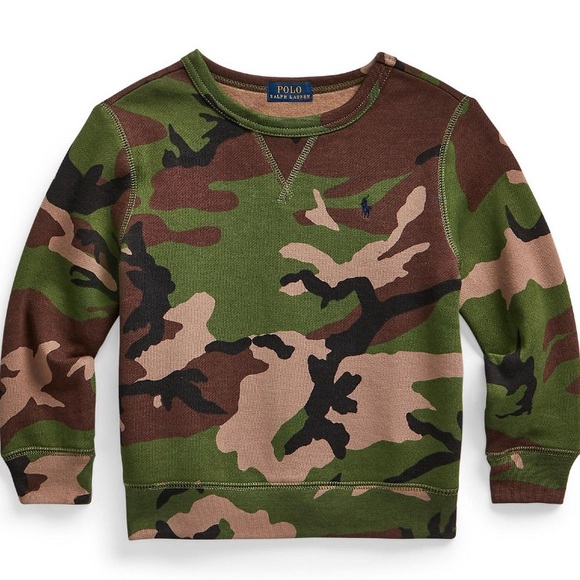 New Polo Ralph Lauren Camouflage Sweatshirt boy - Picture 1 of 4
